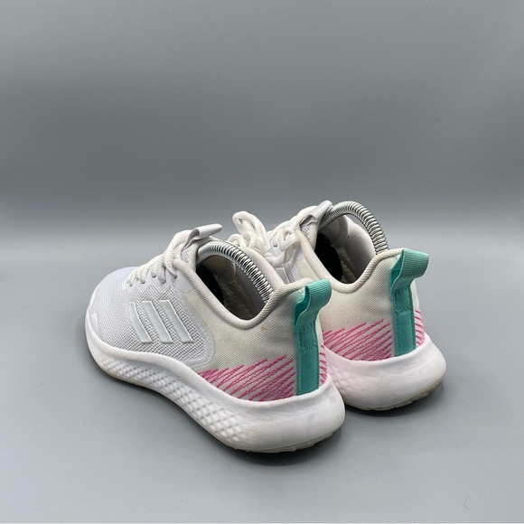 Adidas Fluidstreet Womens 6 Running Shoes Cloud White Athletic Sneakers - Picture 2 of 4